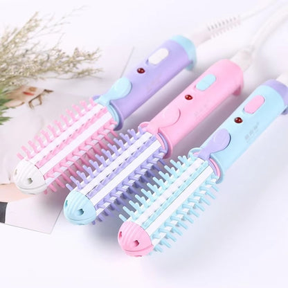 Mini Hair Straightener & Curler Brush